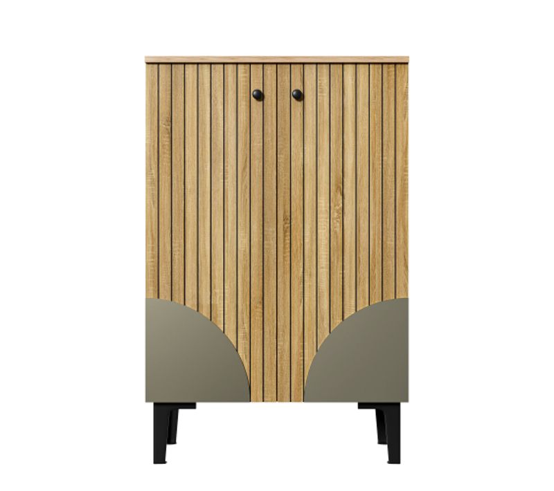 Meuble à Chaussures-avec Étagères-espace De Rangement-en Bois-naturel