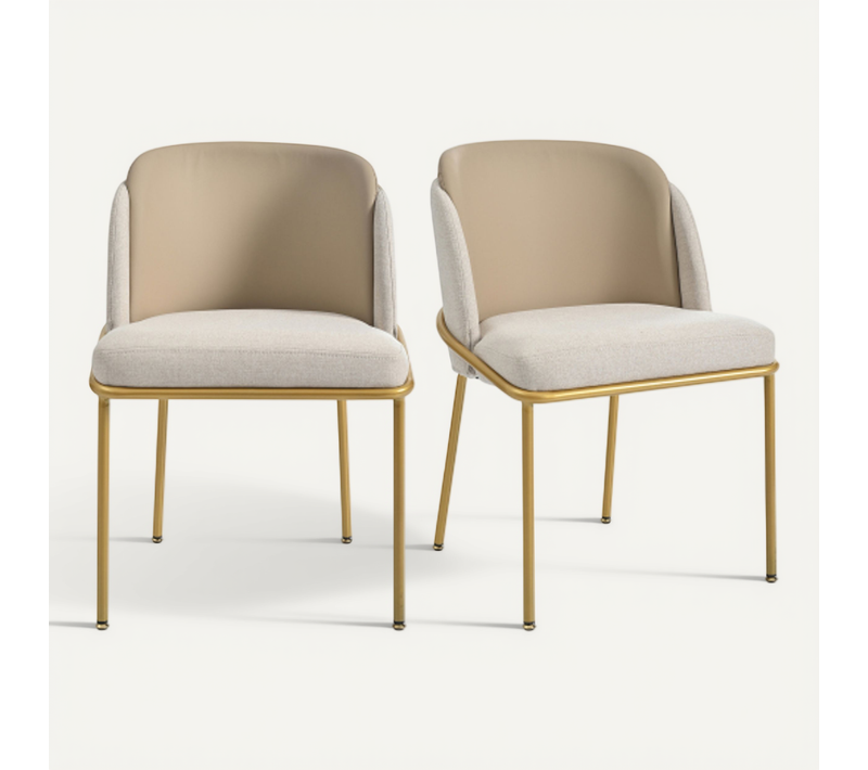 6 Chaise De Salle à Manger Modernes à Pieds Inclinés Et Réglables- En Pvc-charge 150 Kg-kaki