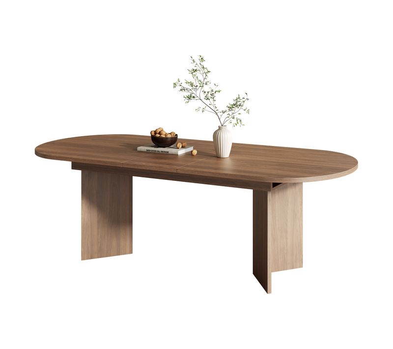 Table à Manger Extensible 160/200 X 90cm Marron