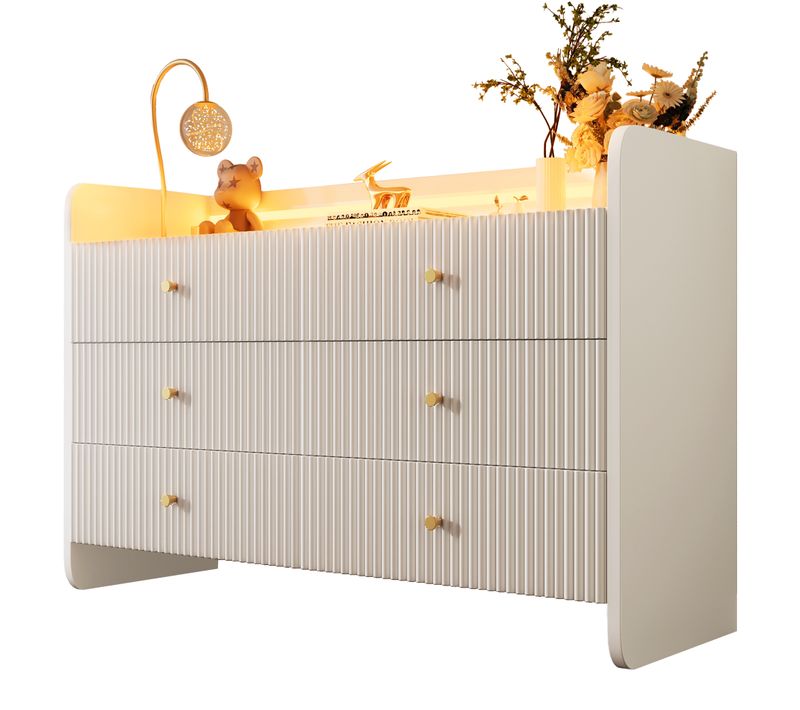 Commode Avec 6 Tiroirs Et LED Blanc