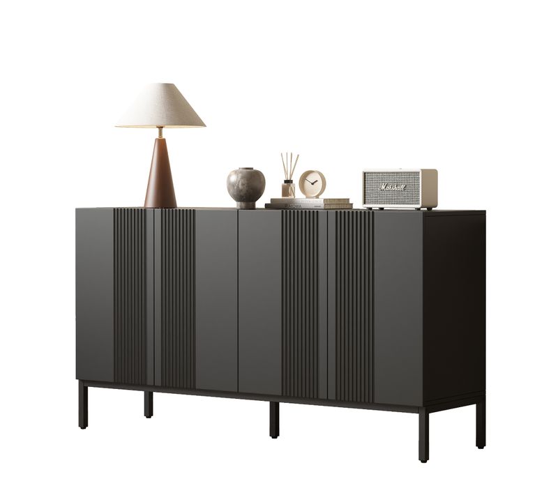 Buffet Avec 4 Portes Noir