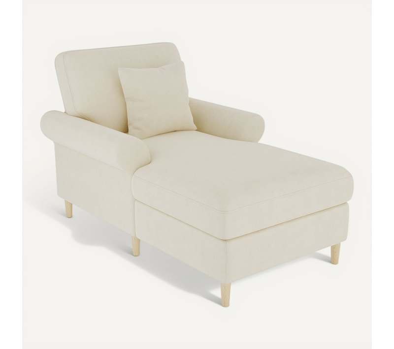 Fauteuil Fixe 133 X 87 X 90cm Velvet Beige