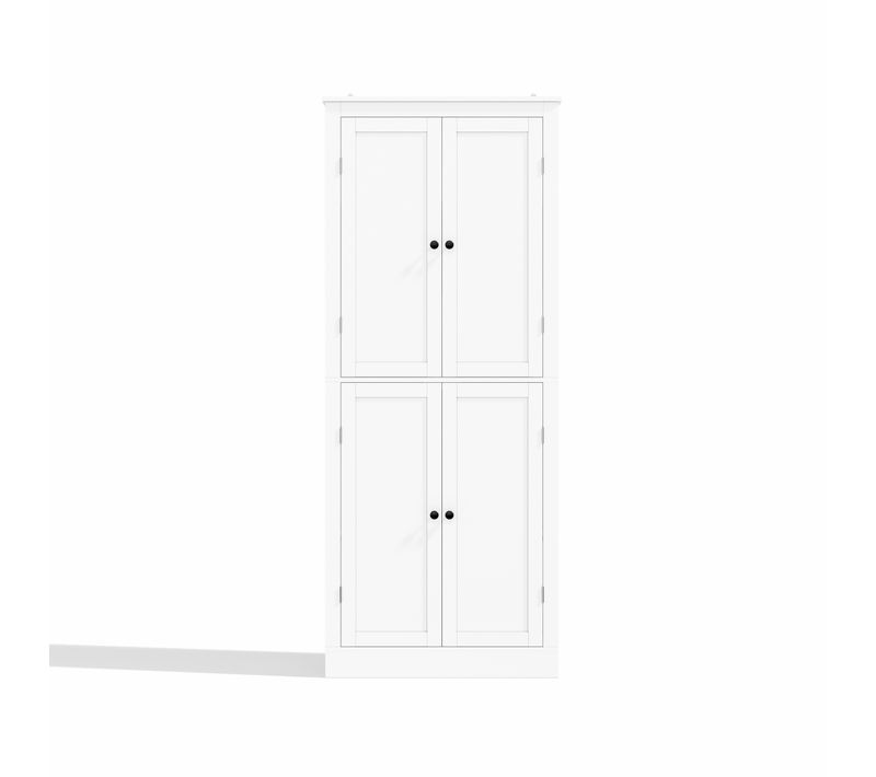 buffet de cuisine Haut Avec 4 Portes Et 1 Tiroir Blanc