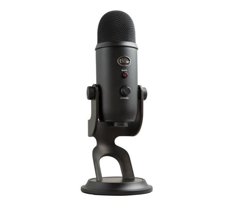 Microphone Usb - Blue Yeti - Pour Enregistrement, Streaming, Gaming, Podcast Sur PC Ou Mac - Noir