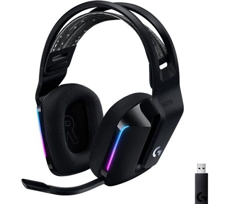 Casque Gamer - Sans Fil - G733 Lightspeed - Ps5, PS4, PC, Mac - Noir