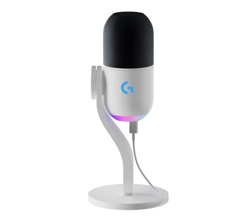 Microphone Logitech G Yeti Gx Gaming Rvb Dynamique Avec Lightsync Pour PC/mac - Blanc