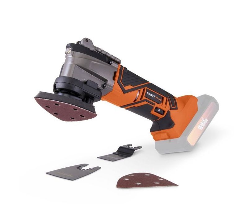 Outil Multifonctions Sans Fil 20v + 5 Accessoires Powdp4060 - Sans Batterie Ni Chargeur