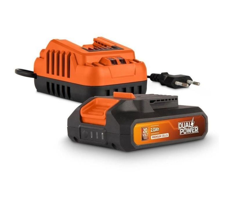 Batterie 20v 2,0ah Li-ion + Chargeur 2a – Pack Coulissant, Indicateur 3 LED