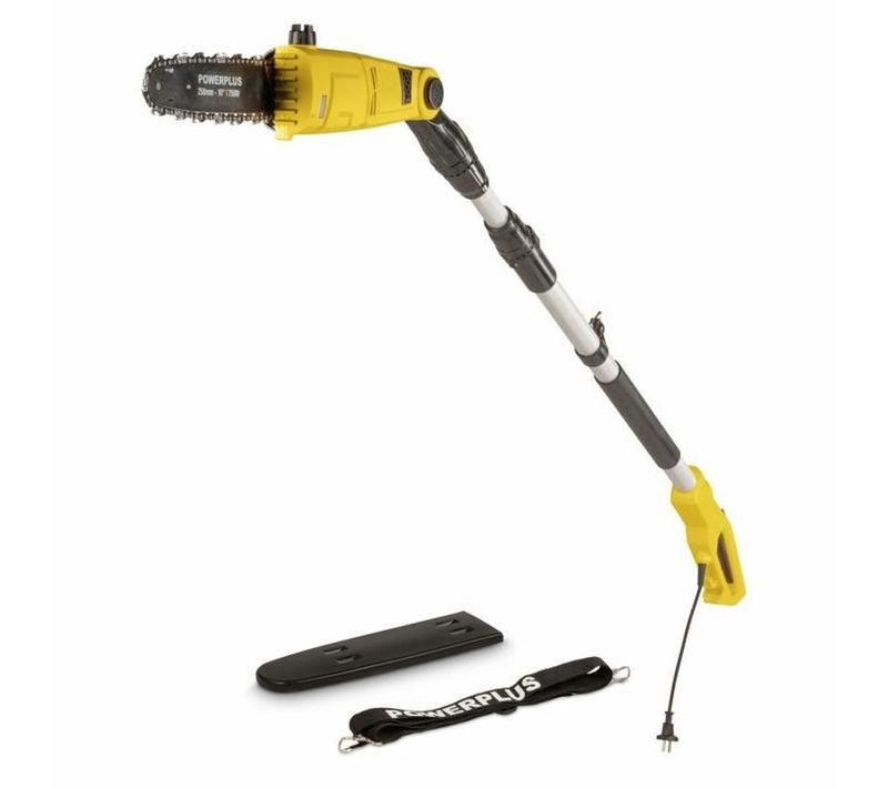 Tronçonneuse Télescopique Électrique 900 W, Guide 300 Mm, Tête Orientable
