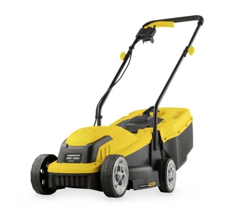 Tondeuse à Gazon Électrique - Powerplus - Poweg62205 - 1300 W - 320 Mm Ø - Avec Ramassage Et Éjecti