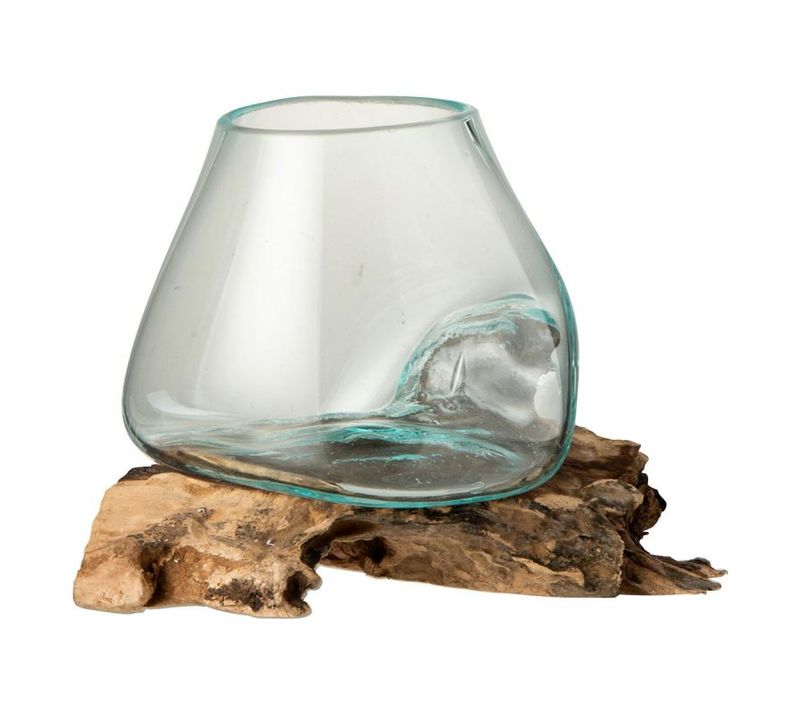 Vase Déco Sur Pied "gamal" 20cm Transparent