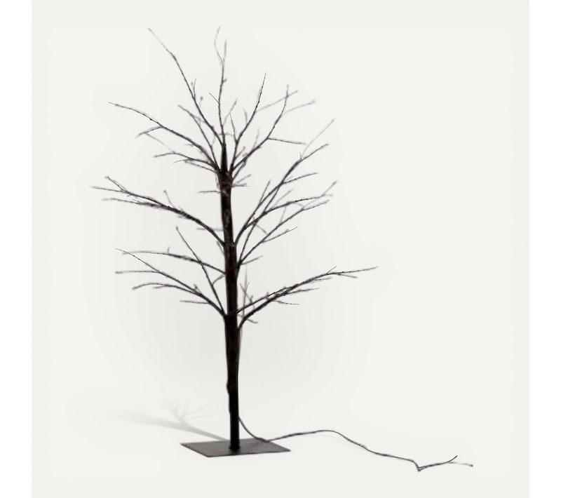 Plante Artificielle Déco LED "arbre Nu" 57cm Noir