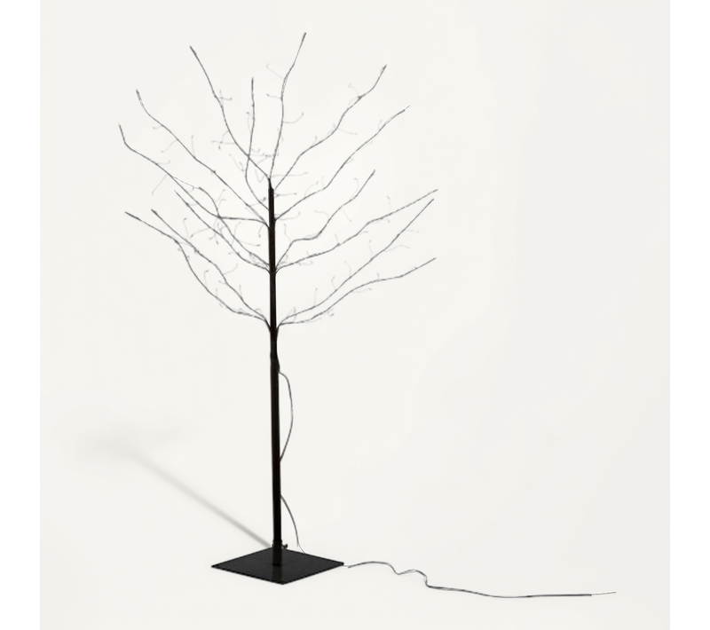 Plante Artificielle Déco LED "arbre Nu" 100cm Noir