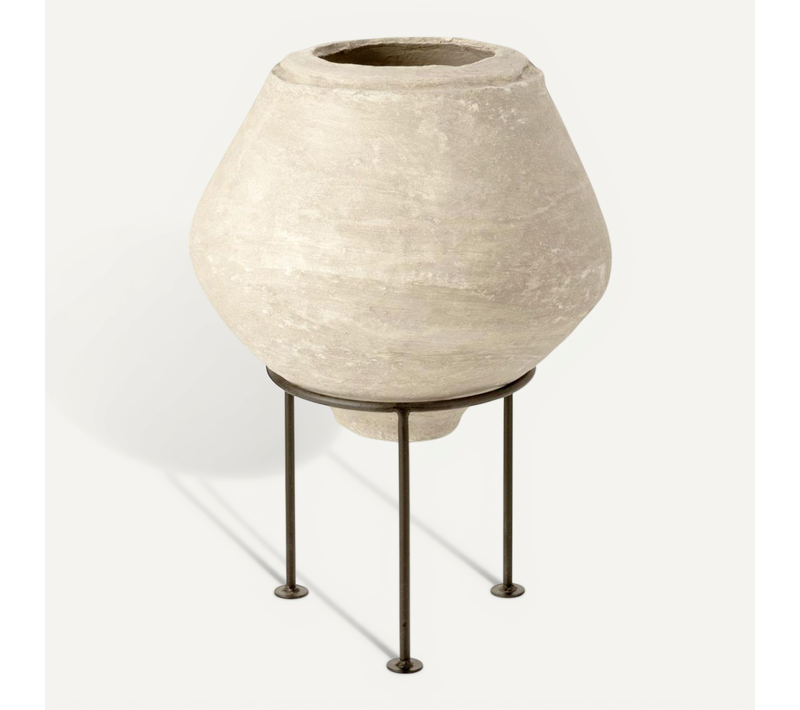 Cache-pot Déco Sur Pied "chad" 55cm Blanc