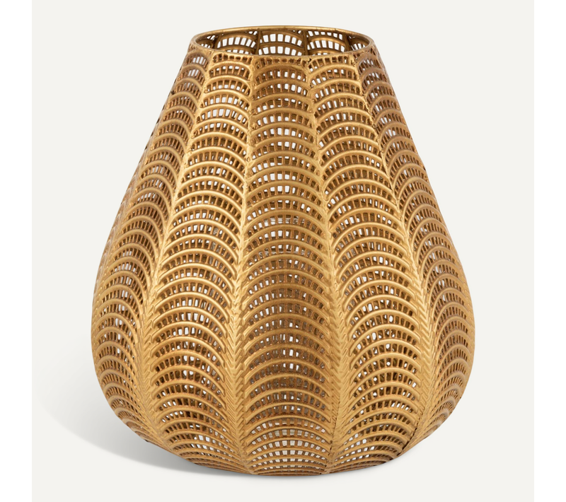 Bougeoir Design En Métal "gala" 31cm Or