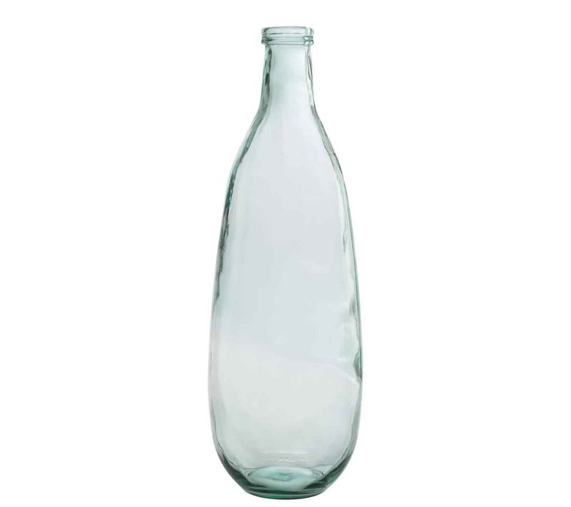 Vase Design En Verre "bouteille" 75cm Transparent