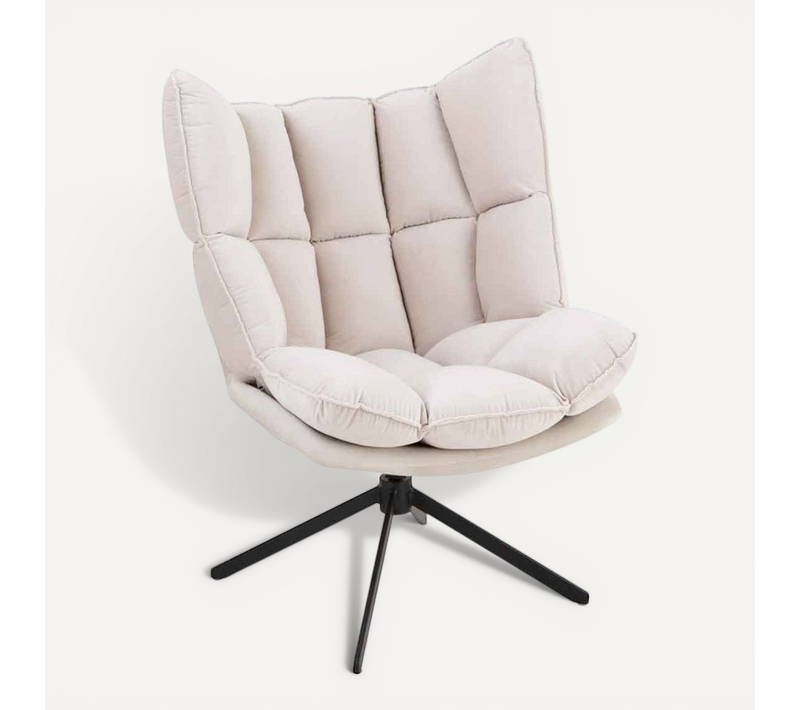 Fauteuil Relax Sur Pied "coussin" 92cm Beige