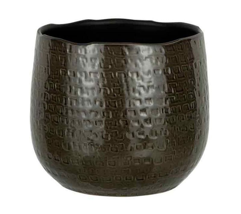 Cache-pot En Céramique "yuella" 24cm Gris