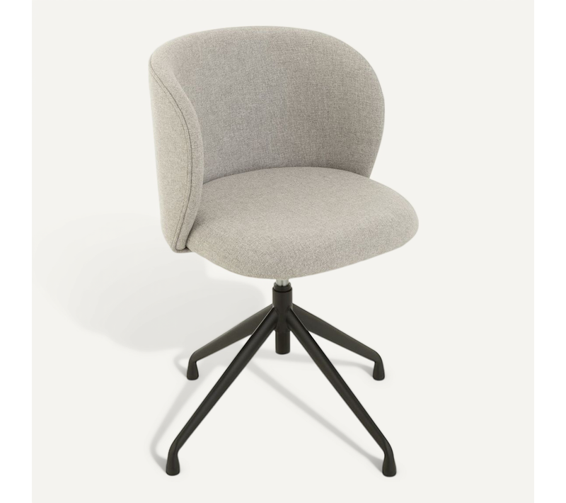 Chaise Pivotante Réglable En Hauteur En Lin - Mia