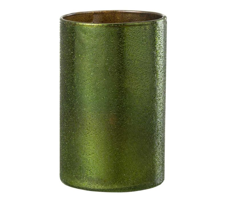 Photophore Miroir En Verre "anton" 12cm Vert