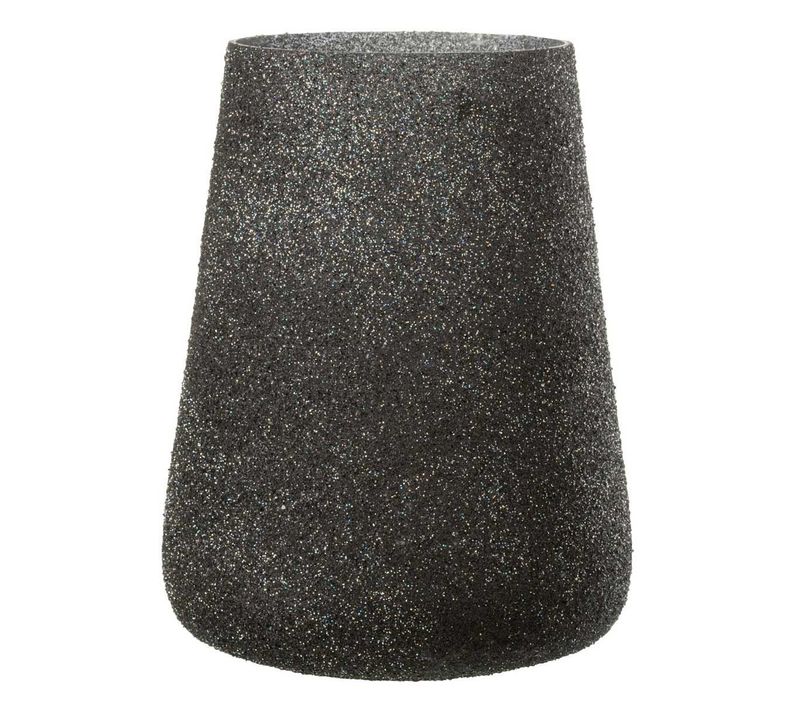 Photophore à Paillettes En Verre "lorie" 23cm Mauve