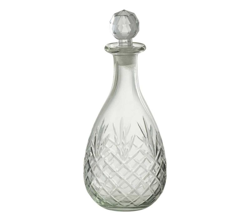 Carafe Design En Verre "faune" 26cm Transparent
