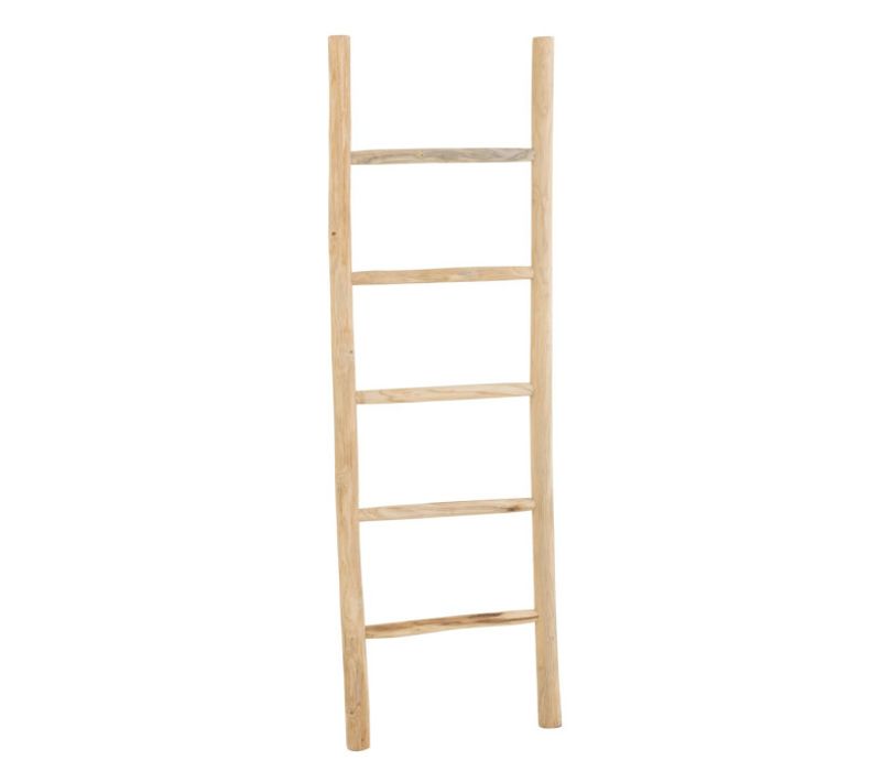 Échelle Déco 5 Marches En Bois "teck" 158cm Naturel