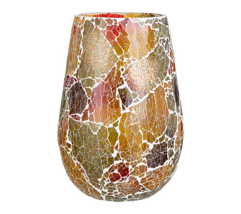 Photophore En Verre "sunset" 26cm Multicolore