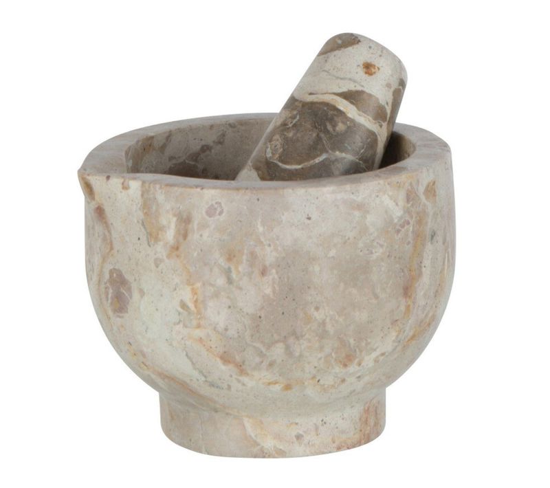 Mortier et Pilon En Marbre "bali" 12cm Beige
