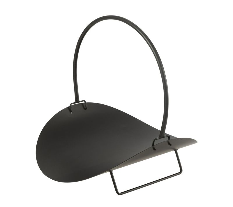 Panier À Bûches En Métal - 43x48x47 Cm - Noir