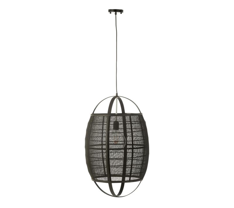 Lampe Suspension En Bambou "ion" 66cm Noir
