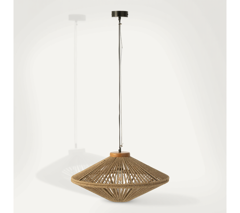 Lampe Suspension En Jute "dollie" 62cm Naturel