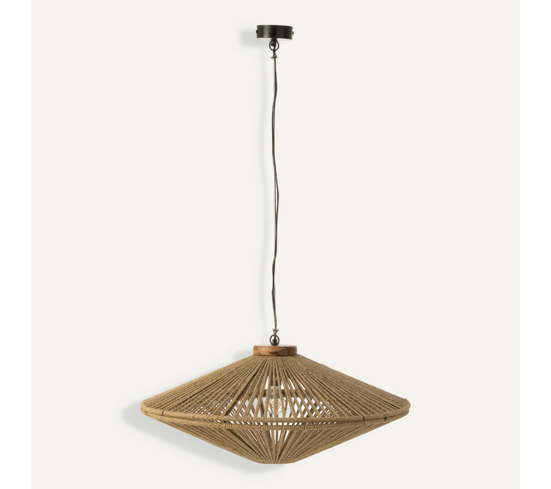 Lampe Suspension En Jute "dollie" 77cm Naturel