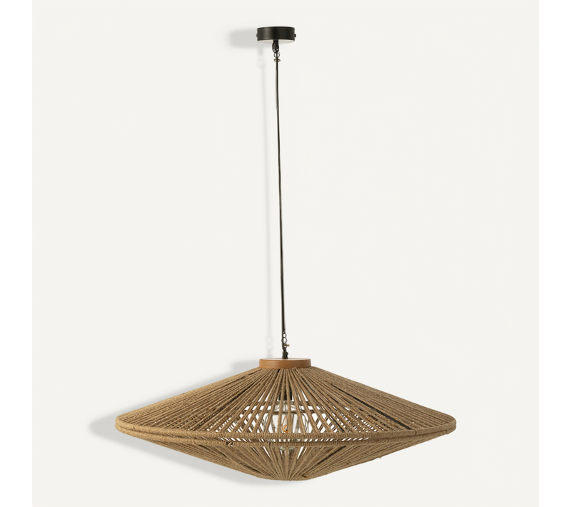 Lampe Suspension En Jute "dollie" 93cm Naturel