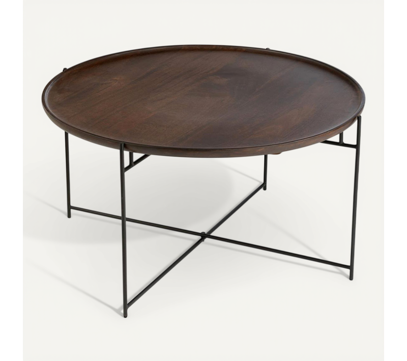 Table Basse En Bois "randy" 80cm Marron
