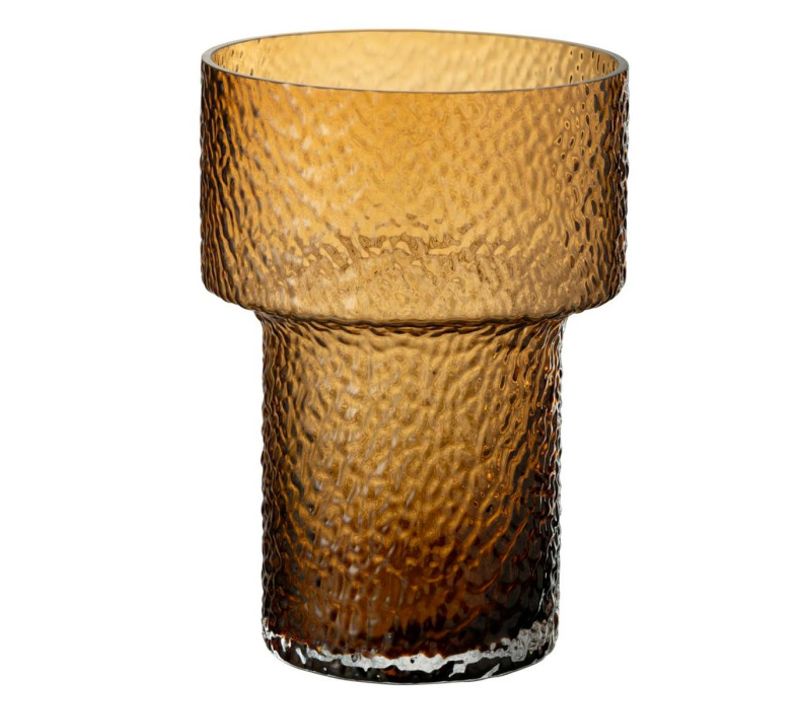 Vase Design En Verre "betty" 30cm Marron