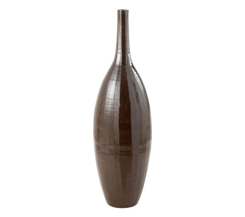 Vase Bouteille En Terre Cuite "terra" 120cm Marron