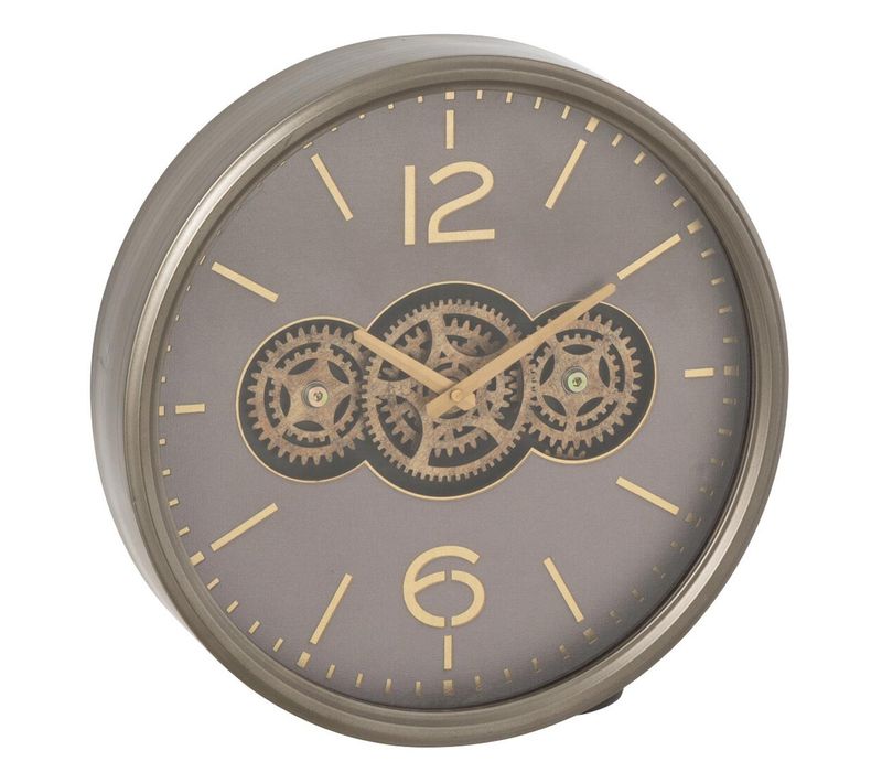 Horloge Murale Engrenage "plum" 39cm Gris
