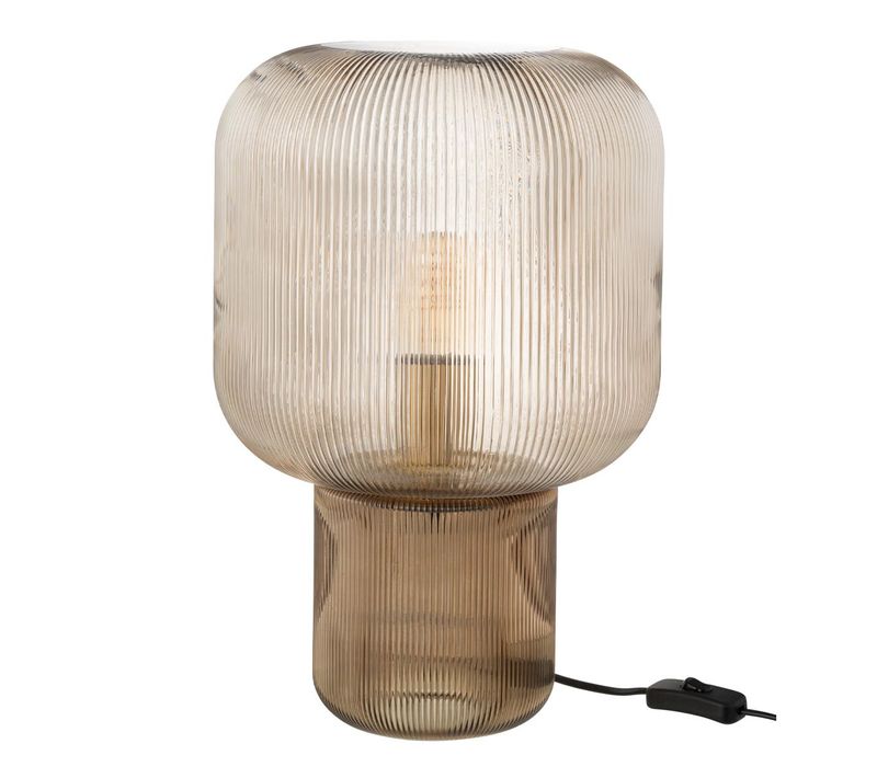 Lampe À Poser En Verre "allyson" 42cm Marron