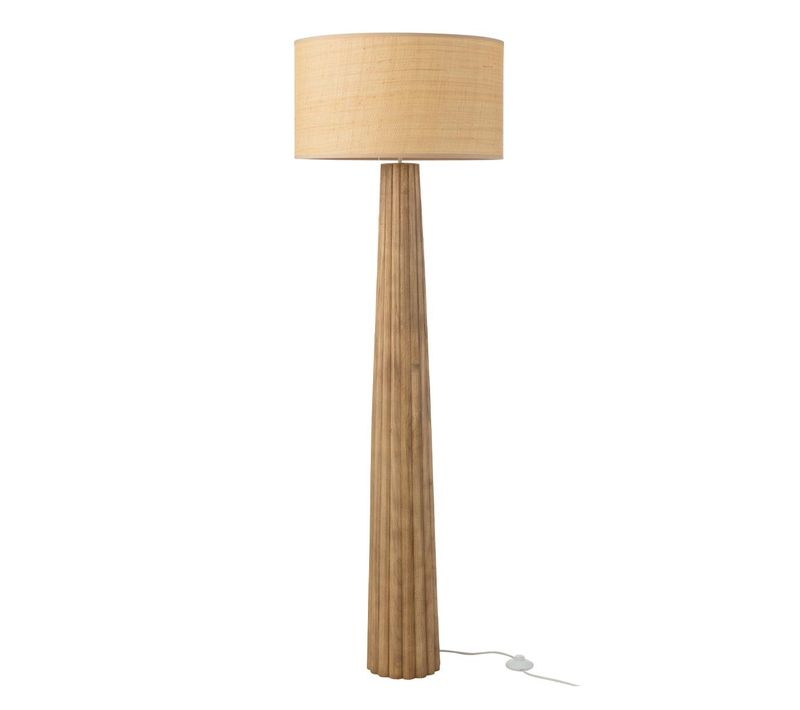 Lampadaire Parapluie En Bois "ailanthus" 157cm Naturel