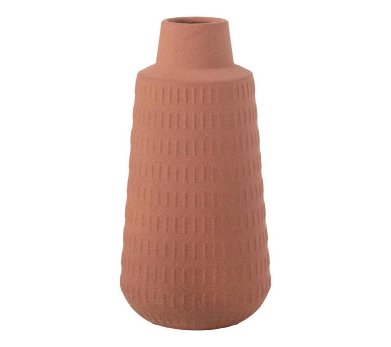 Vase Déco En Porcelaine "ria" 31cm Terracotta