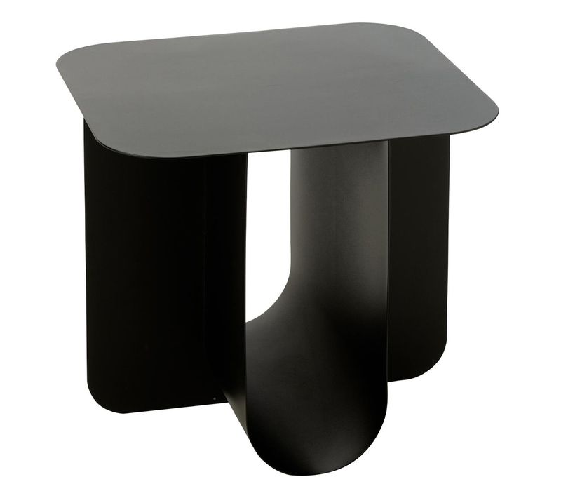 Table D'appoint Carrée En Métal "reva" 39cm Noir
