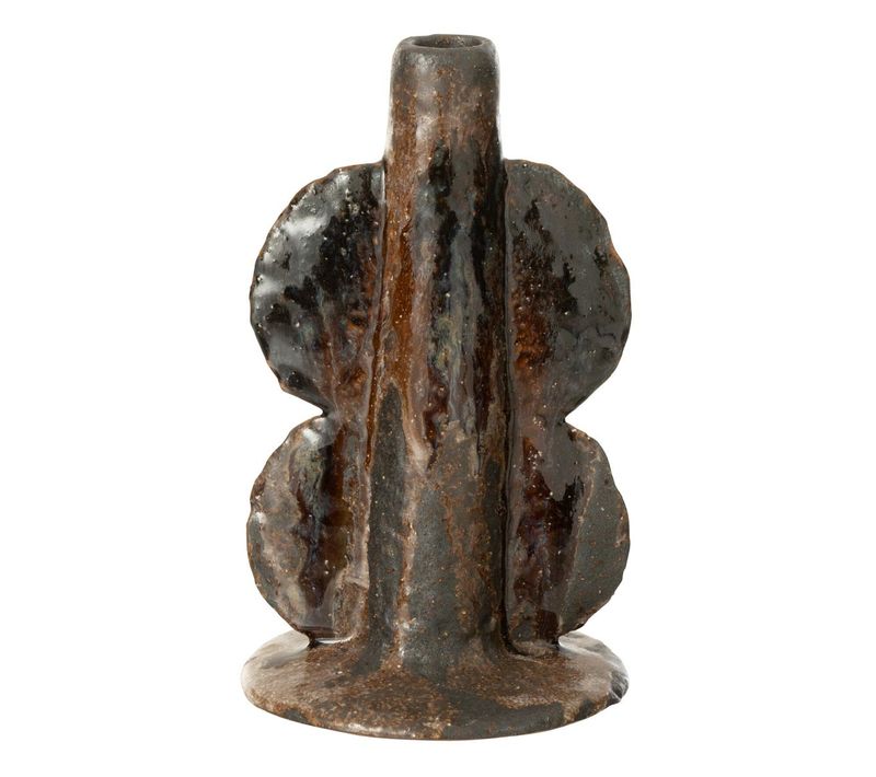 Chandelier Vase En Céramique "naga" 20cm Marron