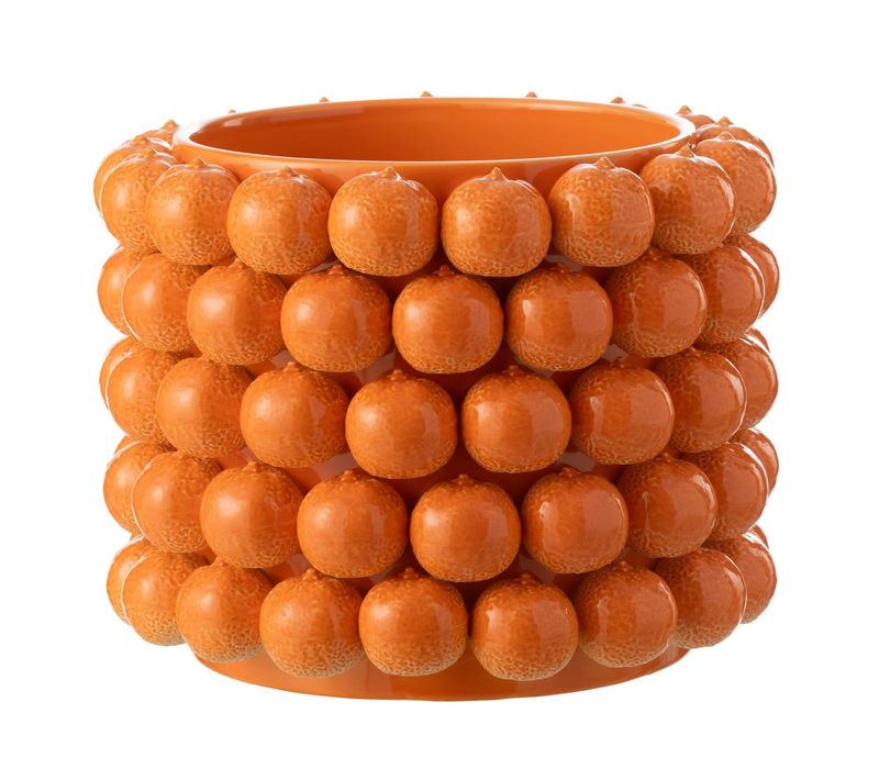 Cache-pot En Céramique "orange" 36cm Orange