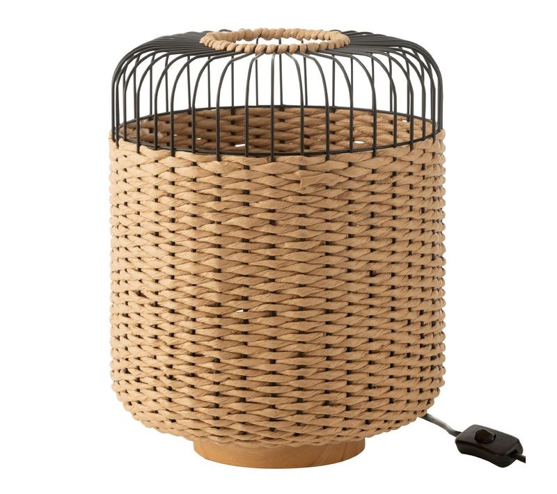 Lampe à Poser En Métal "eldon" 34cm Naturel