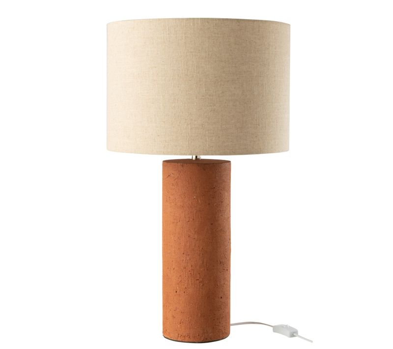Lampe Sur Pied En Terre Cuite - 38x38x65 Cm - Terracotta