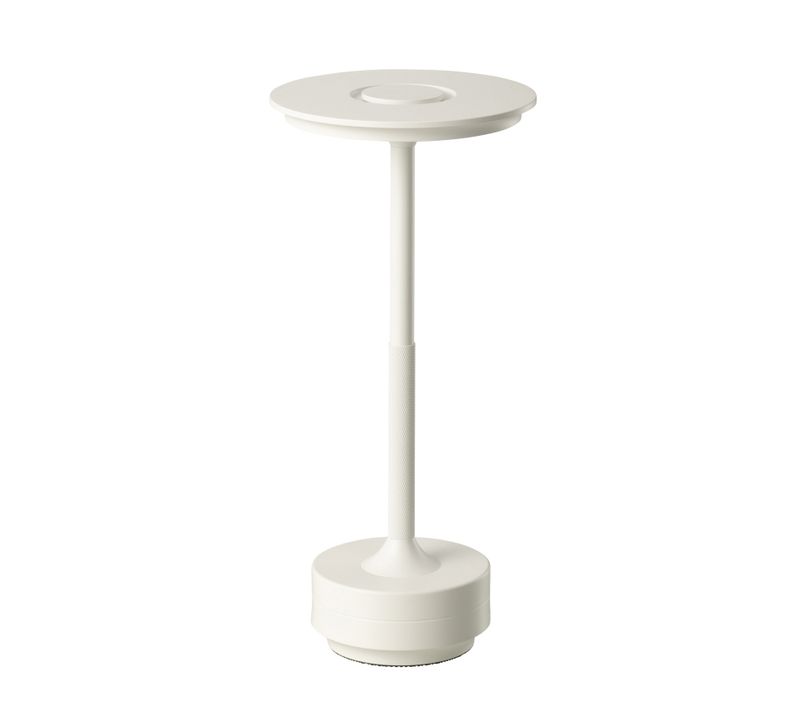 Lampe À Poser Tactile Rechargeable - 13x13x28 Cm - Blanc