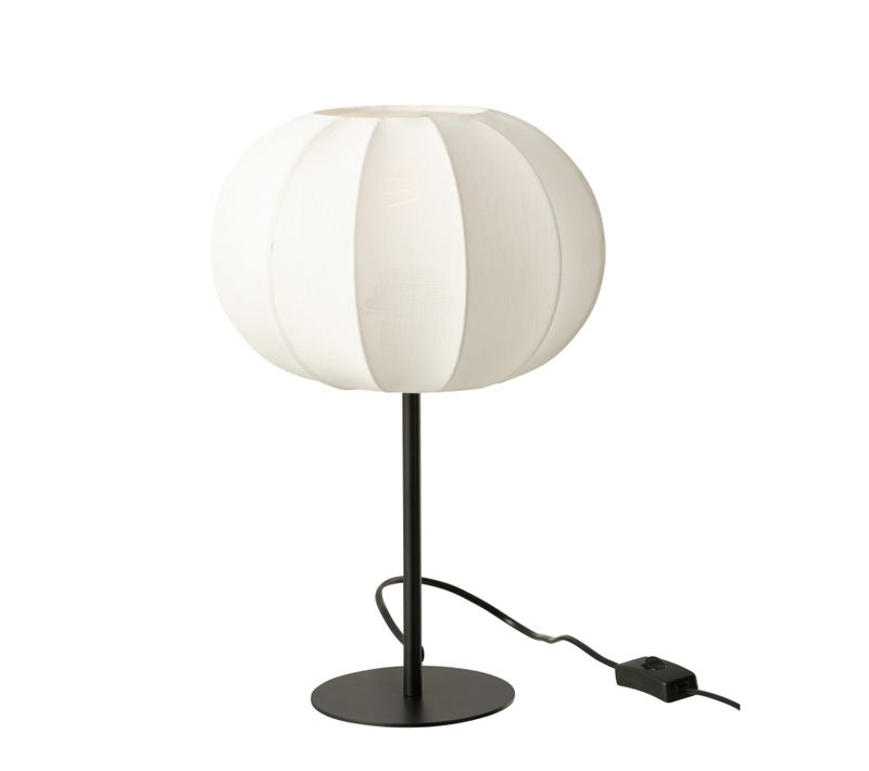 Lampe Sur Pied Forme Lanterne - 25x25x38 Cm - Blanc
