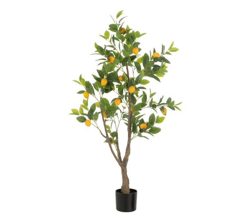 Plante Artificielle En Pot "citronnier" 130cm Vert