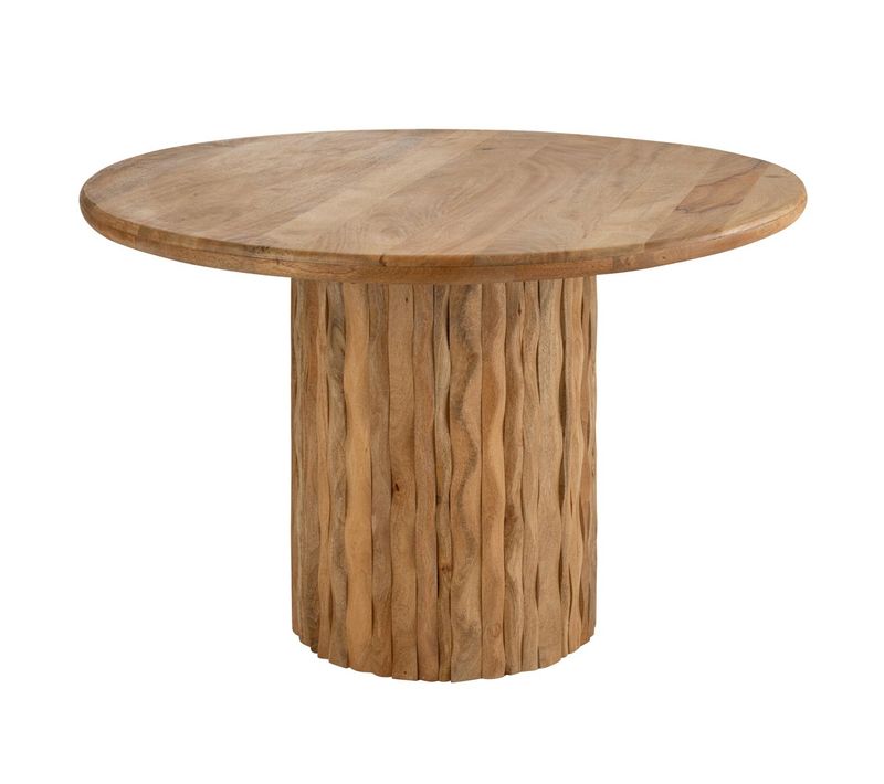 Table À Manger En Bois "curve" 122cm Naturel